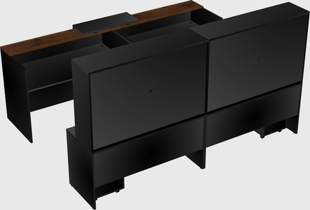 Shared u-shaped reception desks