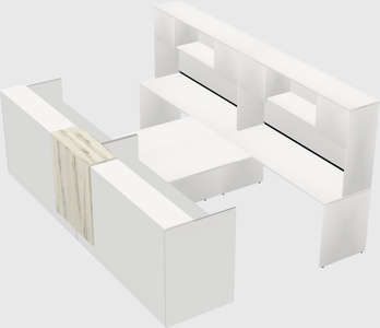 Shared u-shaped reception desks