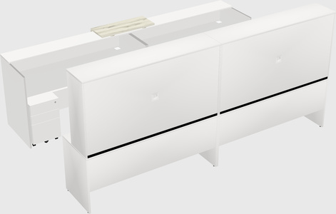 Shared u-shaped reception desks