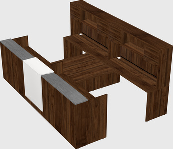 Shared u-shaped reception desks