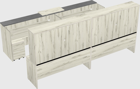 Shared u-shaped reception desks