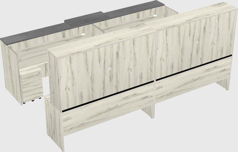 Shared u-shaped reception desks