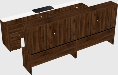 Shared u-shaped reception desks