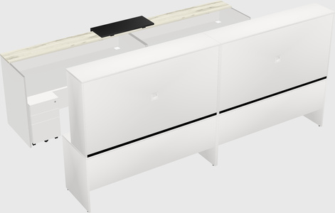 Shared u-shaped reception desks