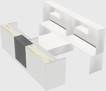Shared u-shaped reception desks