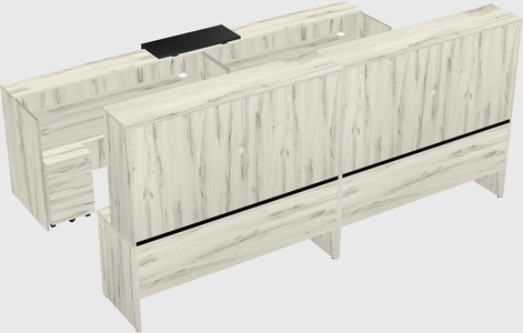 Shared u-shaped reception desks