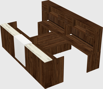 Shared u-shaped reception desks