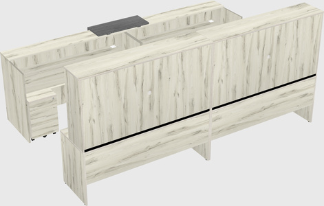 Shared u-shaped reception desks