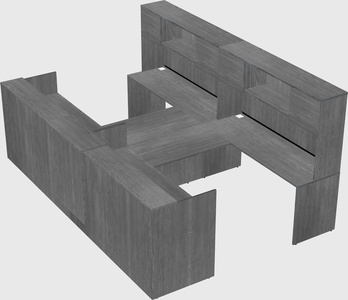 Shared u-shaped reception desks