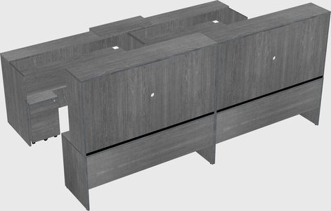 Shared u-shaped reception desks