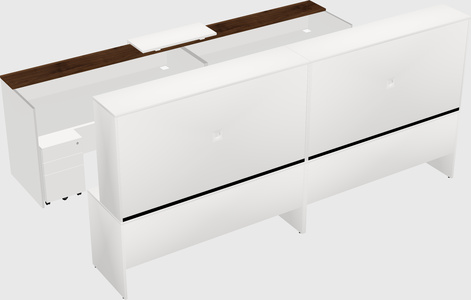 Shared u-shaped reception desks
