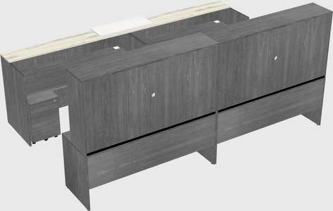 Shared u-shaped reception desks