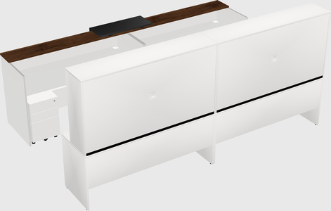Shared u-shaped reception desks