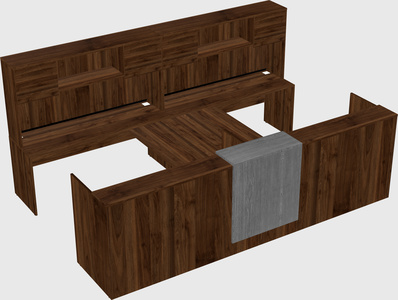 Shared u-shaped reception desks
