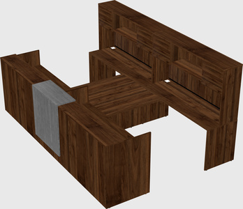 Shared u-shaped reception desks