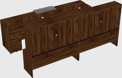 Shared u-shaped reception desks