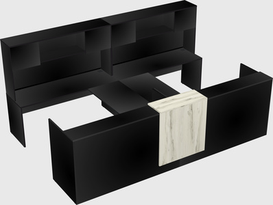 Shared u-shaped reception desks