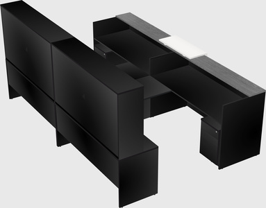 Shared u-shaped reception desks