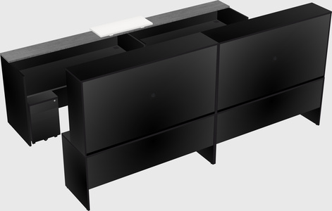 Shared u-shaped reception desks