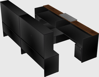 Shared u-shaped reception desks