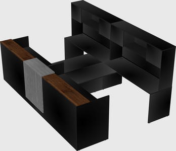 Shared u-shaped reception desks
