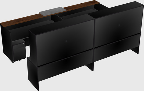 Shared u-shaped reception desks