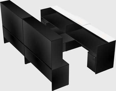 Shared u-shaped reception desks