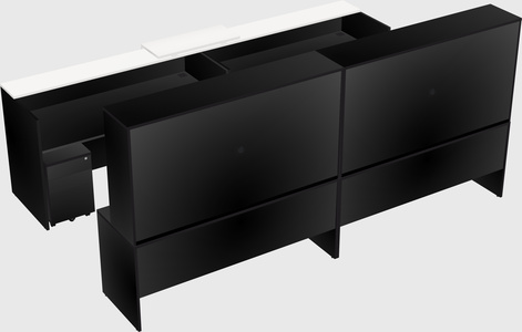 Shared u-shaped reception desks