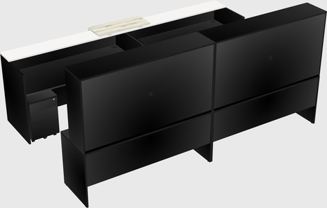 Shared u-shaped reception desks