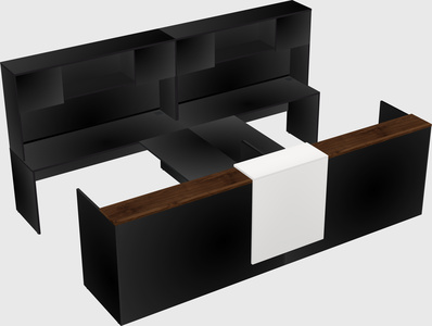 Shared u-shaped reception desks