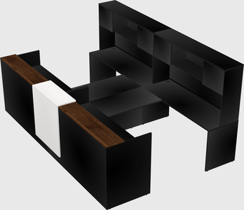 Shared u-shaped reception desks