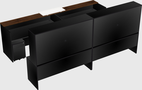 Shared u-shaped reception desks