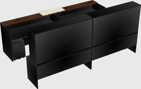 Shared u-shaped reception desks