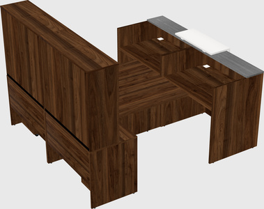 Shared u-shaped reception desks