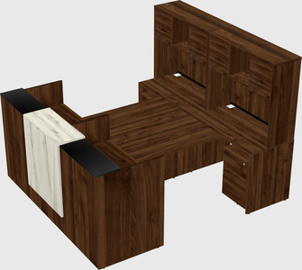 Shared u-shaped reception desks