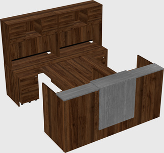 Shared u-shaped reception desks