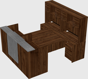 Shared u-shaped reception desks