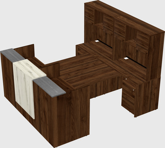 Shared u-shaped reception desks
