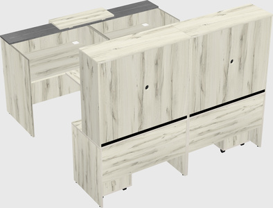 Shared u-shaped reception desks
