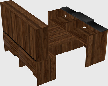 Shared u-shaped reception desks