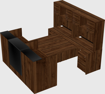 Shared u-shaped reception desks