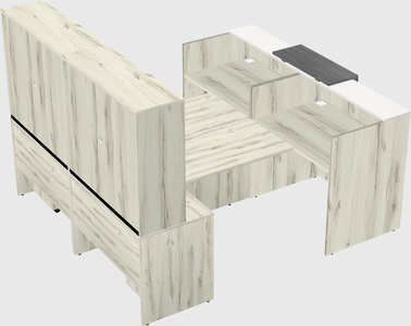 Shared u-shaped reception desks