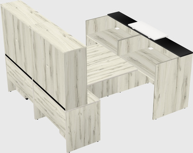 Shared u-shaped reception desks