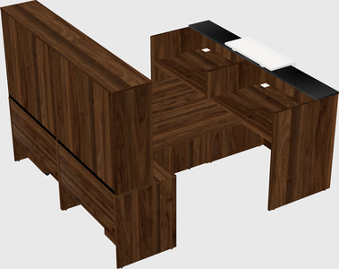 Shared u-shaped reception desks