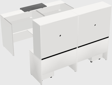 Shared u-shaped reception desks
