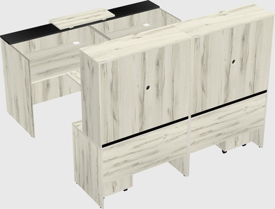 Shared u-shaped reception desks