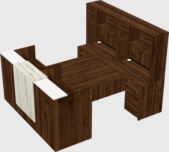Shared u-shaped reception desks