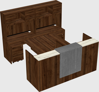 Shared u-shaped reception desks