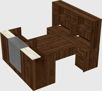 Shared u-shaped reception desks