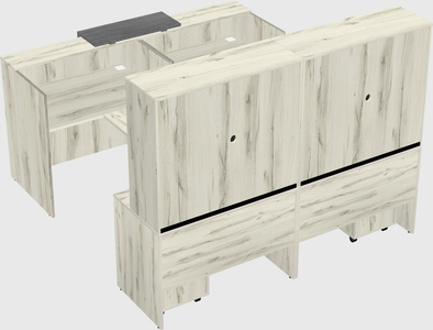 Shared u-shaped reception desks